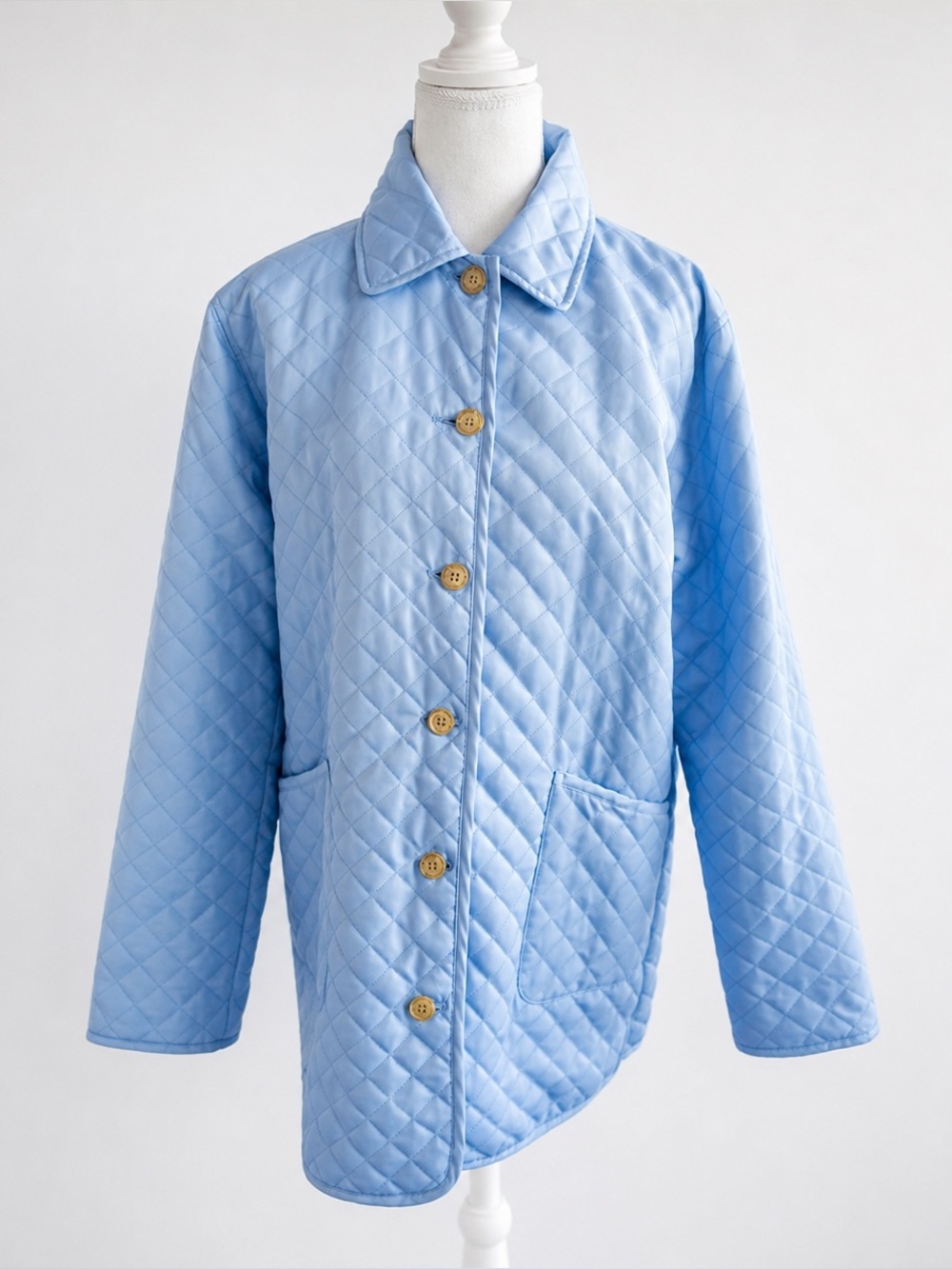 Lilly Pulitzer VGUC Quilted Barn Jacket Light Blue